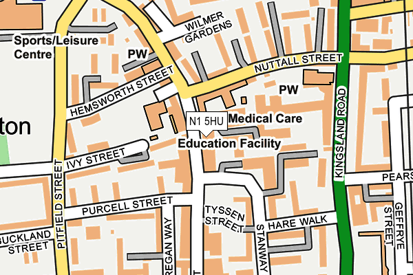 N1 5HU map - OS OpenMap – Local (Ordnance Survey)