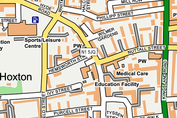 N1 5JQ map - OS OpenMap – Local (Ordnance Survey)