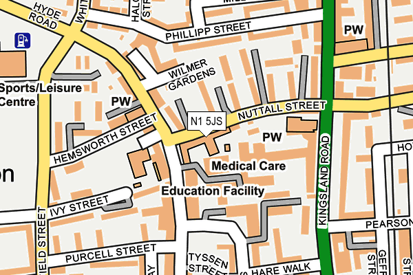 N1 5JS map - OS OpenMap – Local (Ordnance Survey)