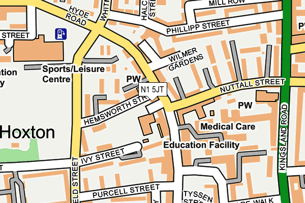 N1 5JT map - OS OpenMap – Local (Ordnance Survey)