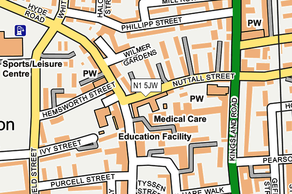 N1 5JW map - OS OpenMap – Local (Ordnance Survey)