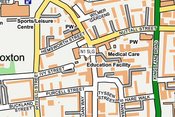 N1 5LG map - OS OpenMap – Local (Ordnance Survey)