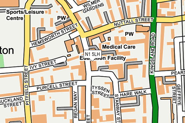 N1 5LH map - OS OpenMap – Local (Ordnance Survey)