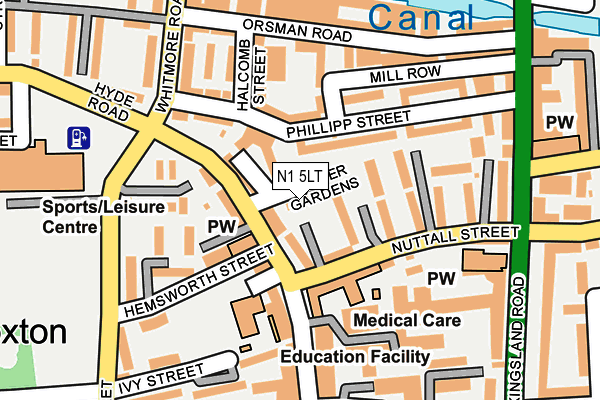 N1 5LT map - OS OpenMap – Local (Ordnance Survey)