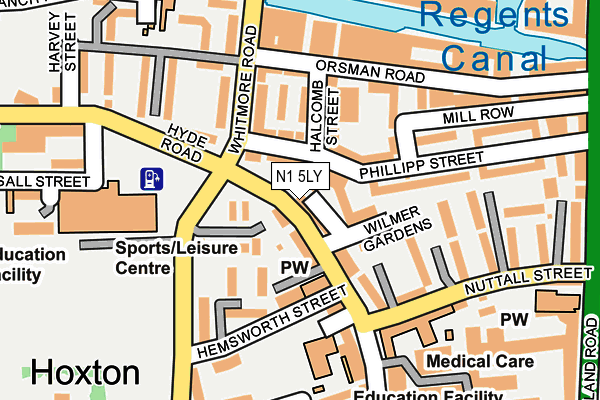 N1 5LY map - OS OpenMap – Local (Ordnance Survey)