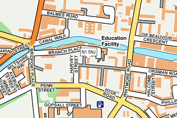 N1 5NJ map - OS OpenMap – Local (Ordnance Survey)