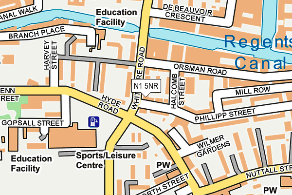 N1 5NR map - OS OpenMap – Local (Ordnance Survey)