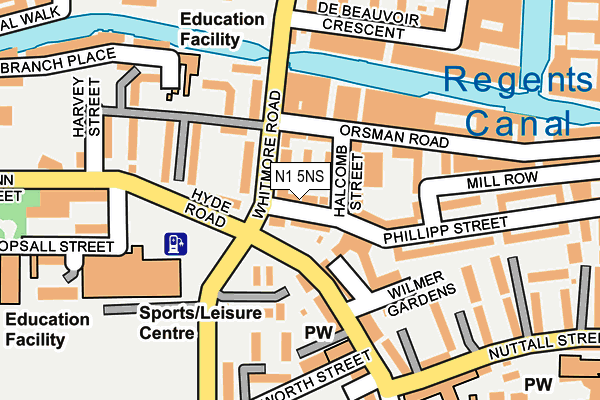 N1 5NS map - OS OpenMap – Local (Ordnance Survey)