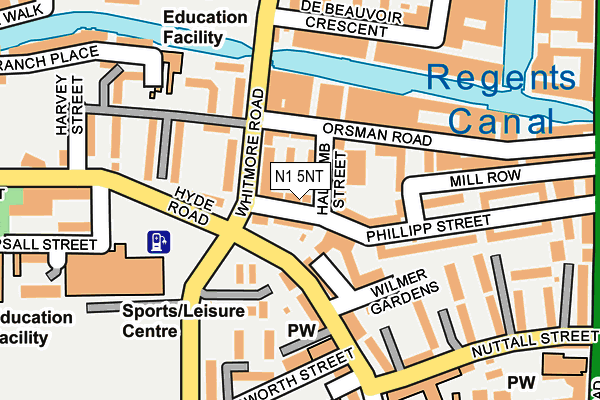 N1 5NT map - OS OpenMap – Local (Ordnance Survey)