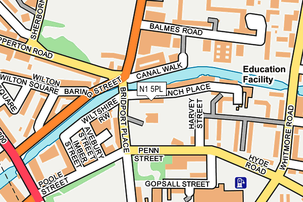 N1 5PL map - OS OpenMap – Local (Ordnance Survey)