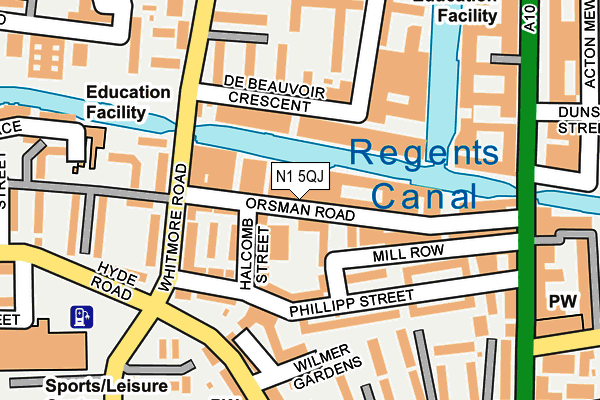 N1 5QJ map - OS OpenMap – Local (Ordnance Survey)