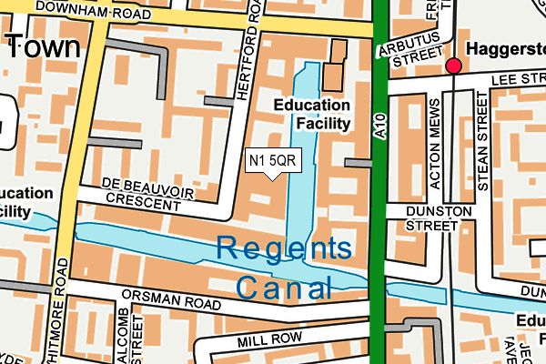 N1 5QR map - OS OpenMap – Local (Ordnance Survey)