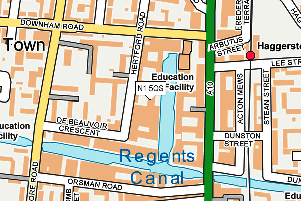 N1 5QS map - OS OpenMap – Local (Ordnance Survey)