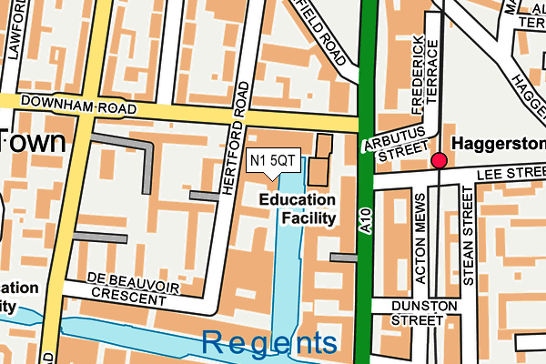 N1 5QT map - OS OpenMap – Local (Ordnance Survey)