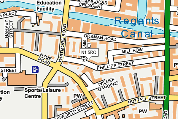 N1 5RQ map - OS OpenMap – Local (Ordnance Survey)