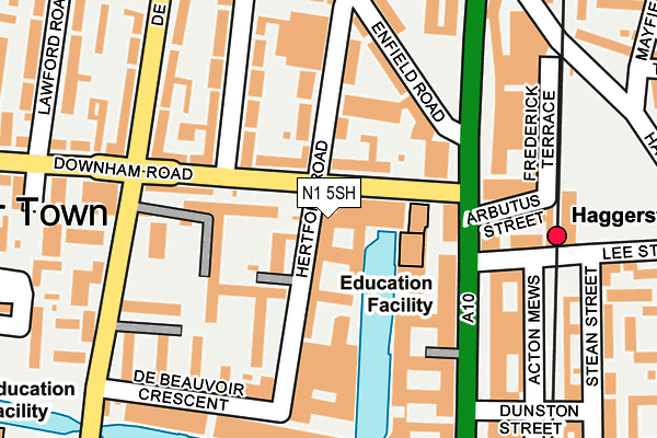 N1 5SH map - OS OpenMap – Local (Ordnance Survey)