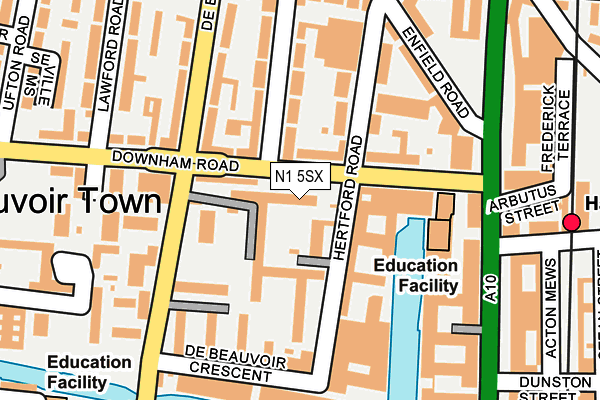 N1 5SX map - OS OpenMap – Local (Ordnance Survey)