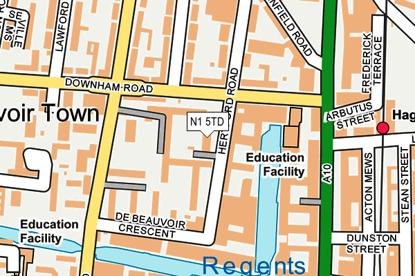N1 5TD map - OS OpenMap – Local (Ordnance Survey)