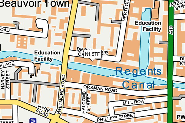 N1 5TF map - OS OpenMap – Local (Ordnance Survey)