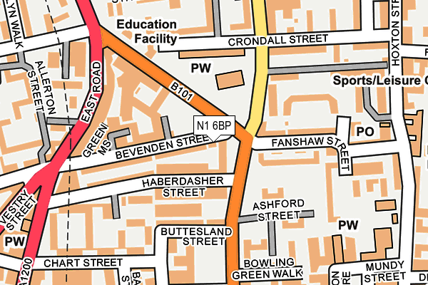 N1 6BP map - OS OpenMap – Local (Ordnance Survey)