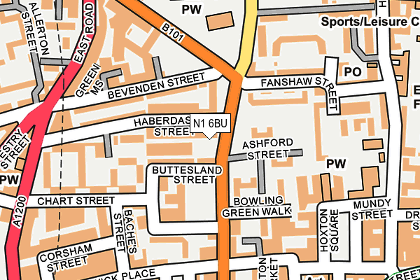 N1 6BU map - OS OpenMap – Local (Ordnance Survey)