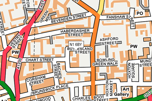 N1 6BY map - OS OpenMap – Local (Ordnance Survey)