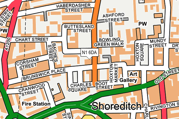 N1 6DA map - OS OpenMap – Local (Ordnance Survey)