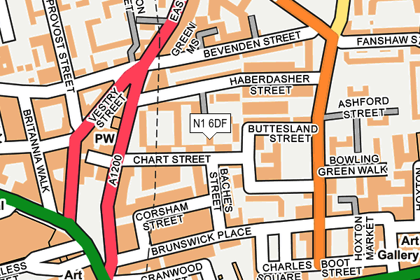 N1 6DF map - OS OpenMap – Local (Ordnance Survey)