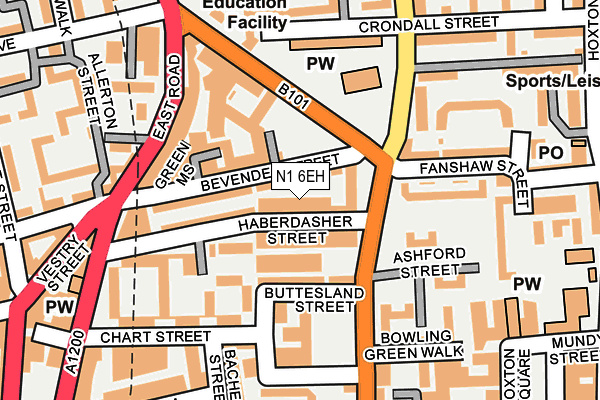 N1 6EH map - OS OpenMap – Local (Ordnance Survey)