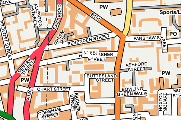 N1 6EJ map - OS OpenMap – Local (Ordnance Survey)