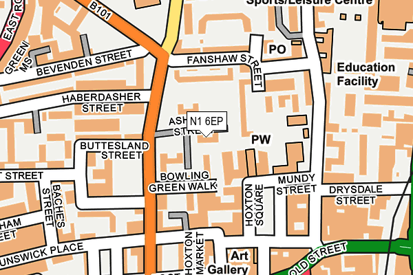 N1 6EP map - OS OpenMap – Local (Ordnance Survey)