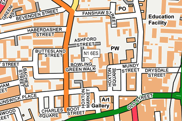 N1 6ES map - OS OpenMap – Local (Ordnance Survey)