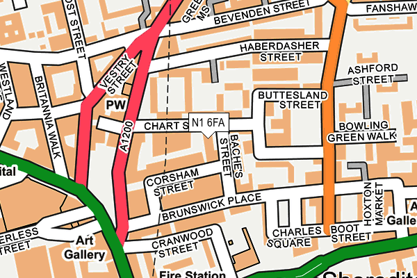 N1 6FA map - OS OpenMap – Local (Ordnance Survey)