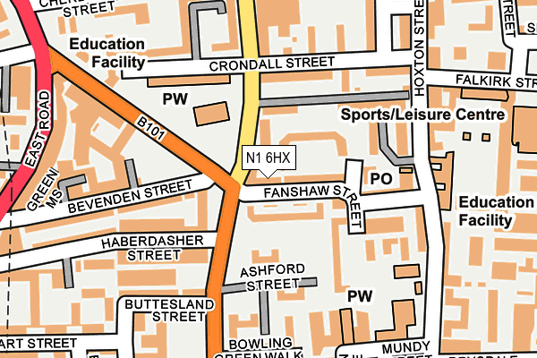 N1 6HX map - OS OpenMap – Local (Ordnance Survey)