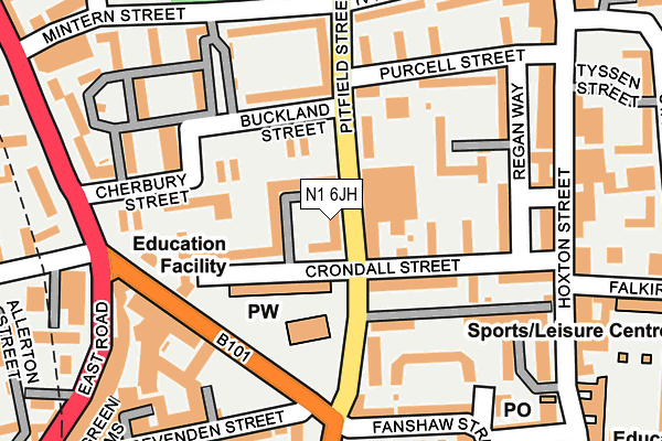 N1 6JH map - OS OpenMap – Local (Ordnance Survey)