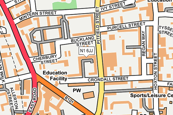 N1 6JJ map - OS OpenMap – Local (Ordnance Survey)