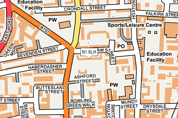 N1 6LH map - OS OpenMap – Local (Ordnance Survey)