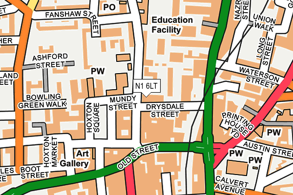 N1 6LT map - OS OpenMap – Local (Ordnance Survey)