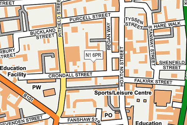 N1 6PR map - OS OpenMap – Local (Ordnance Survey)