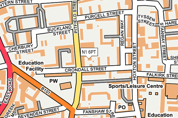 N1 6PT map - OS OpenMap – Local (Ordnance Survey)