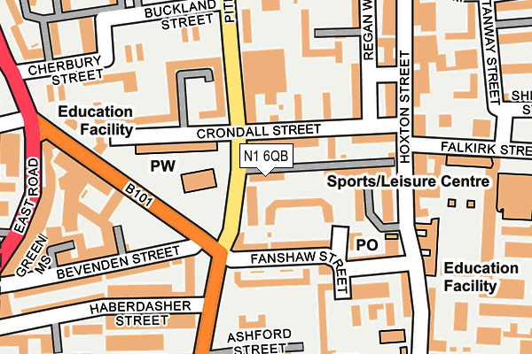 N1 6QB map - OS OpenMap – Local (Ordnance Survey)
