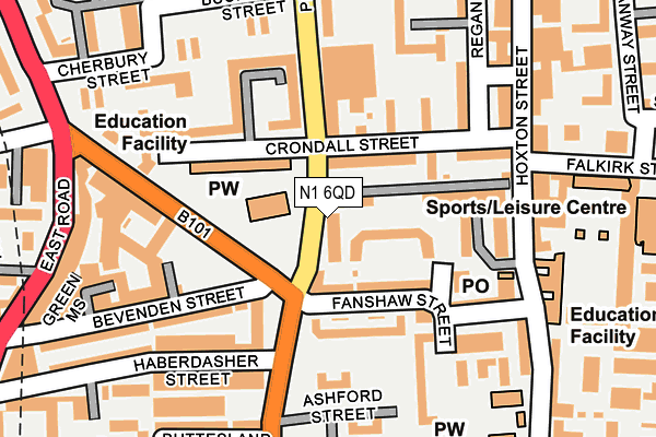 N1 6QD map - OS OpenMap – Local (Ordnance Survey)