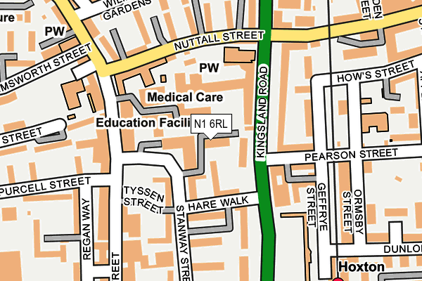 N1 6RL map - OS OpenMap – Local (Ordnance Survey)