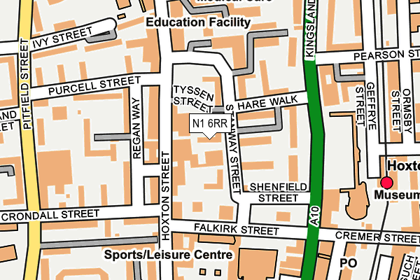 N1 6RR map - OS OpenMap – Local (Ordnance Survey)