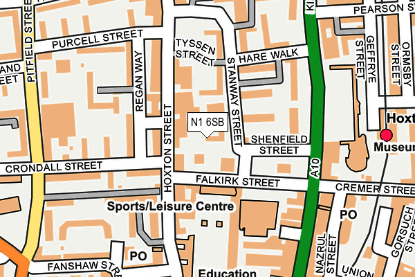 N1 6SB map - OS OpenMap – Local (Ordnance Survey)