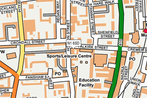 N1 6SD map - OS OpenMap – Local (Ordnance Survey)