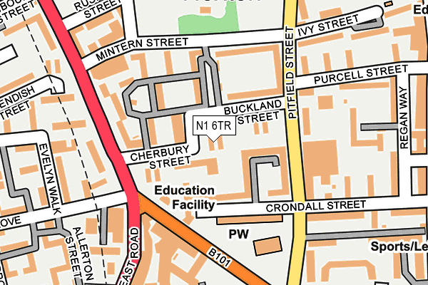 N1 6TR map - OS OpenMap – Local (Ordnance Survey)