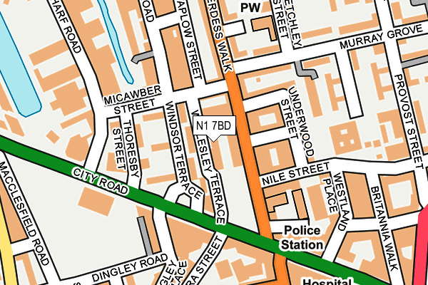 N1 7BD map - OS OpenMap – Local (Ordnance Survey)
