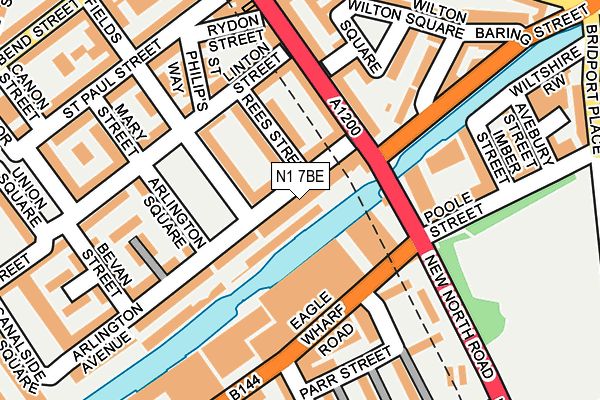 N1 7BE map - OS OpenMap – Local (Ordnance Survey)