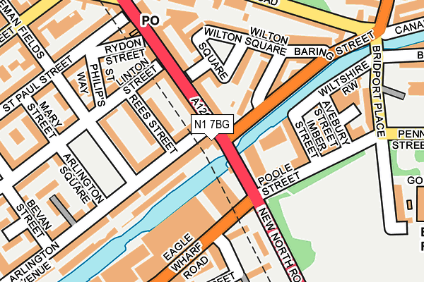N1 7BG map - OS OpenMap – Local (Ordnance Survey)